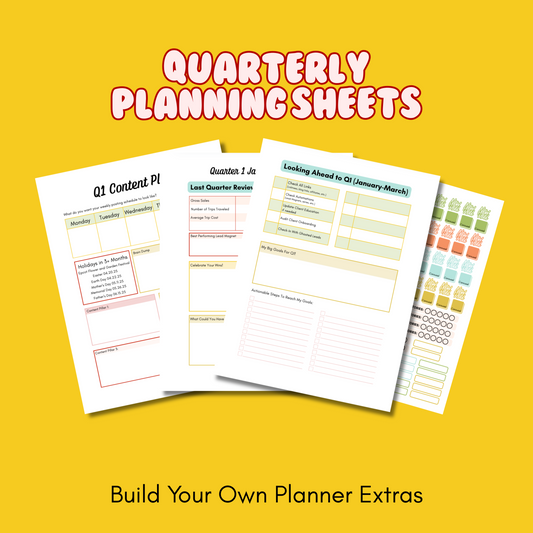Quarterly Planning Add-On | Coordinated Extras for Your Planner