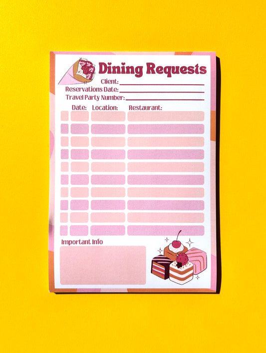 Dining Requests Notepad