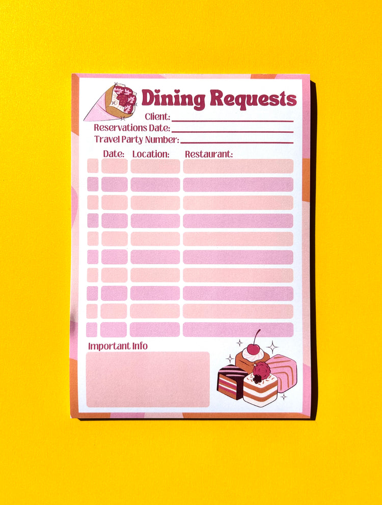 Dining Requests Notepad